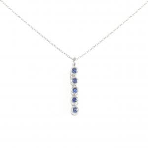 K18WG サファイヤ ネックレス 0.15CT