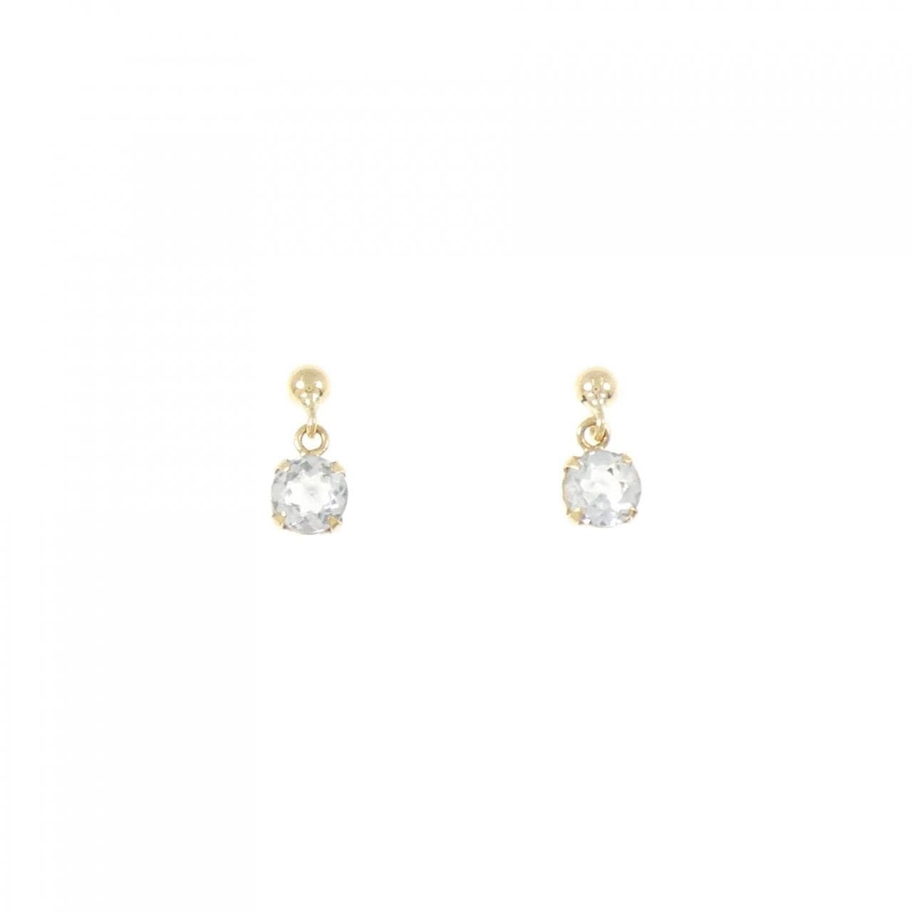 K18YG アクアマリン ピアス