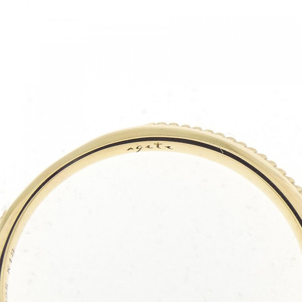 アガット ダイヤモンド ピンキー リング 0.025CT