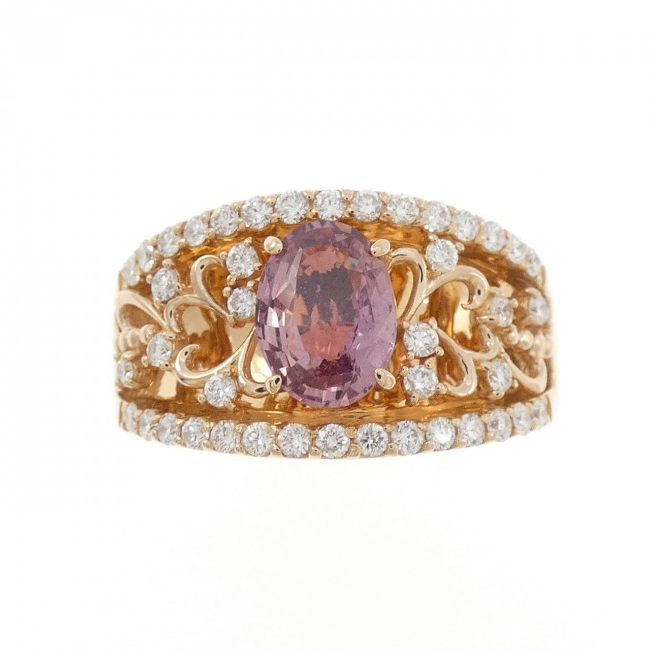 K18PG サファイヤ リング 1.081CT