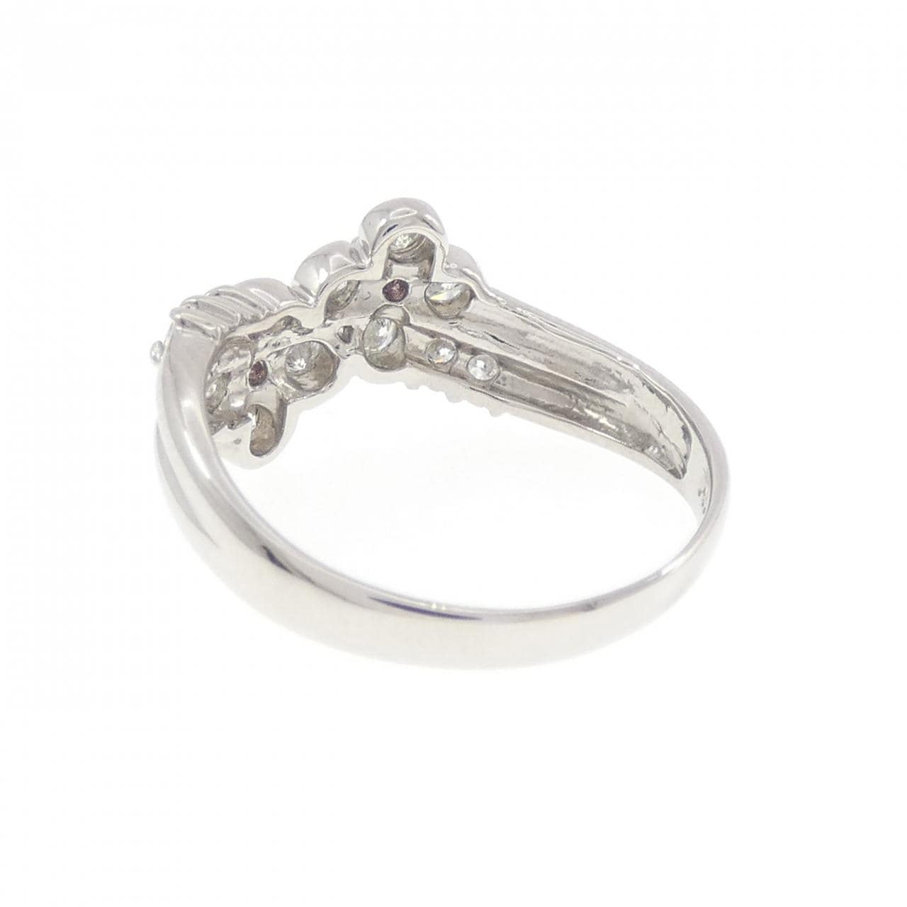 PT900 フラワー ダイヤモンド リング 0.33CT