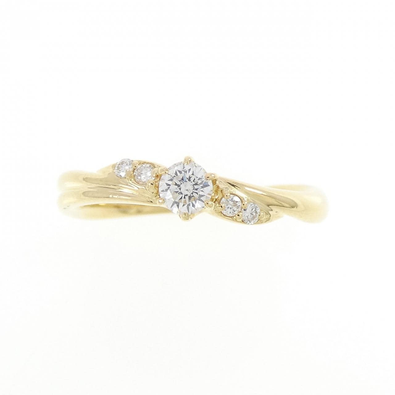 K18YG ダイヤモンド リング 0.18CT