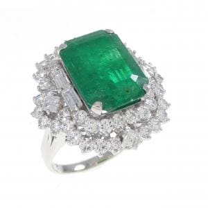 PT900 エメラルド リング 4.80CT