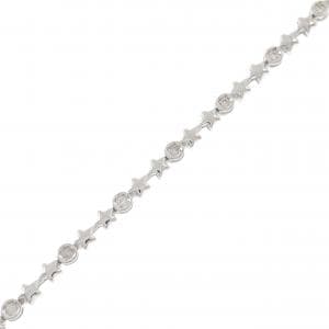 K18WG スター ダイヤモンド ブレスレット 0.16CT
