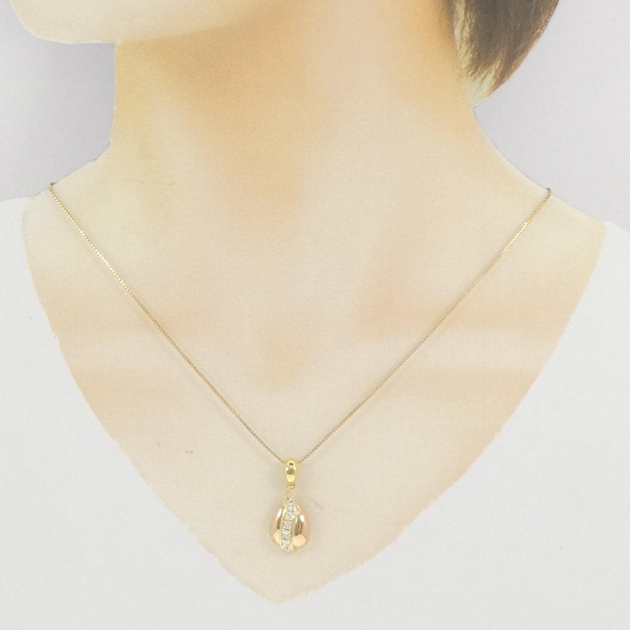 750YG/750PG/K18YG ダイヤモンド ネックレス 0.32CT
