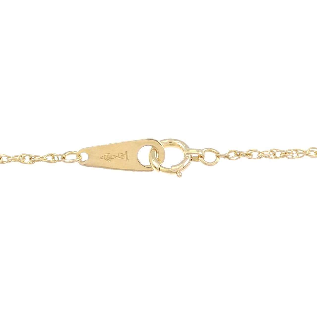 K18YG フラワー ダイヤモンド ネックレス 0.22CT