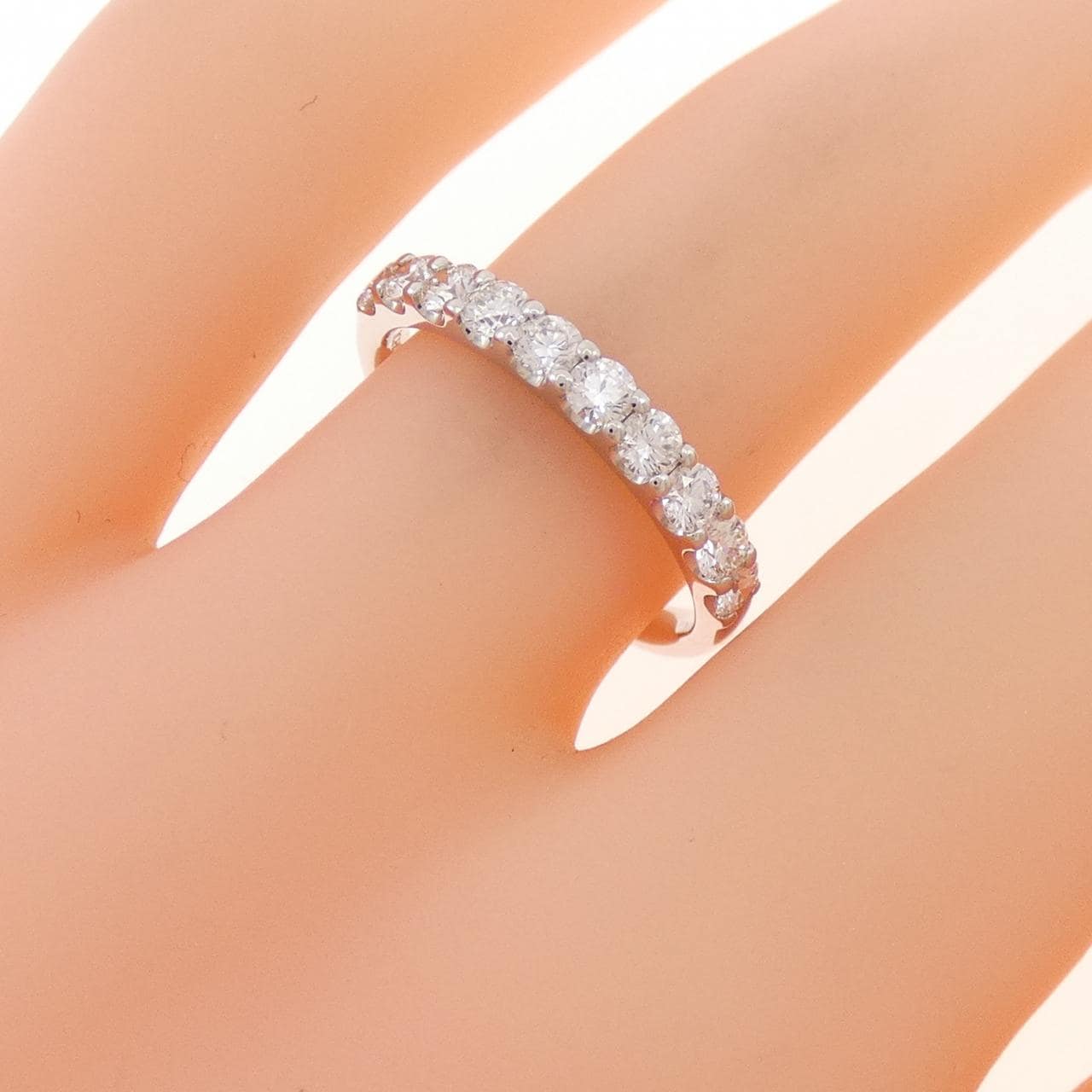 PT950 ハーフエタニティ ダイヤモンド リング 0.50CT