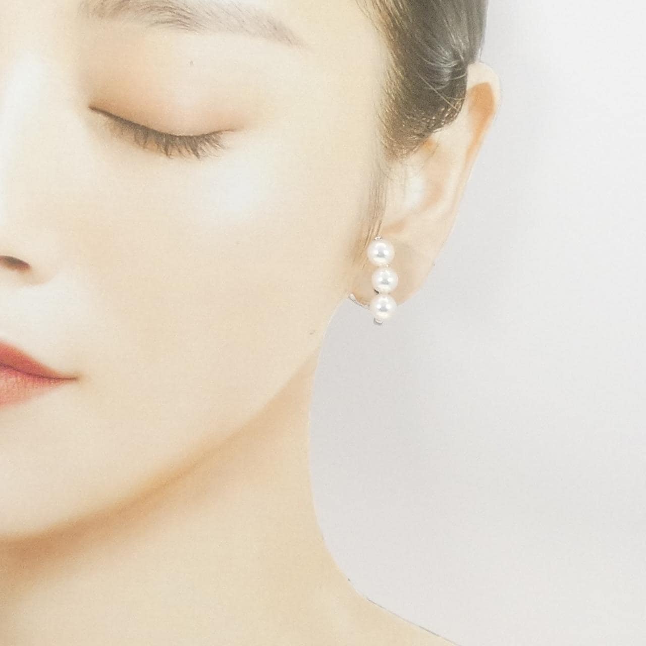 K18WG アコヤパール イヤリング