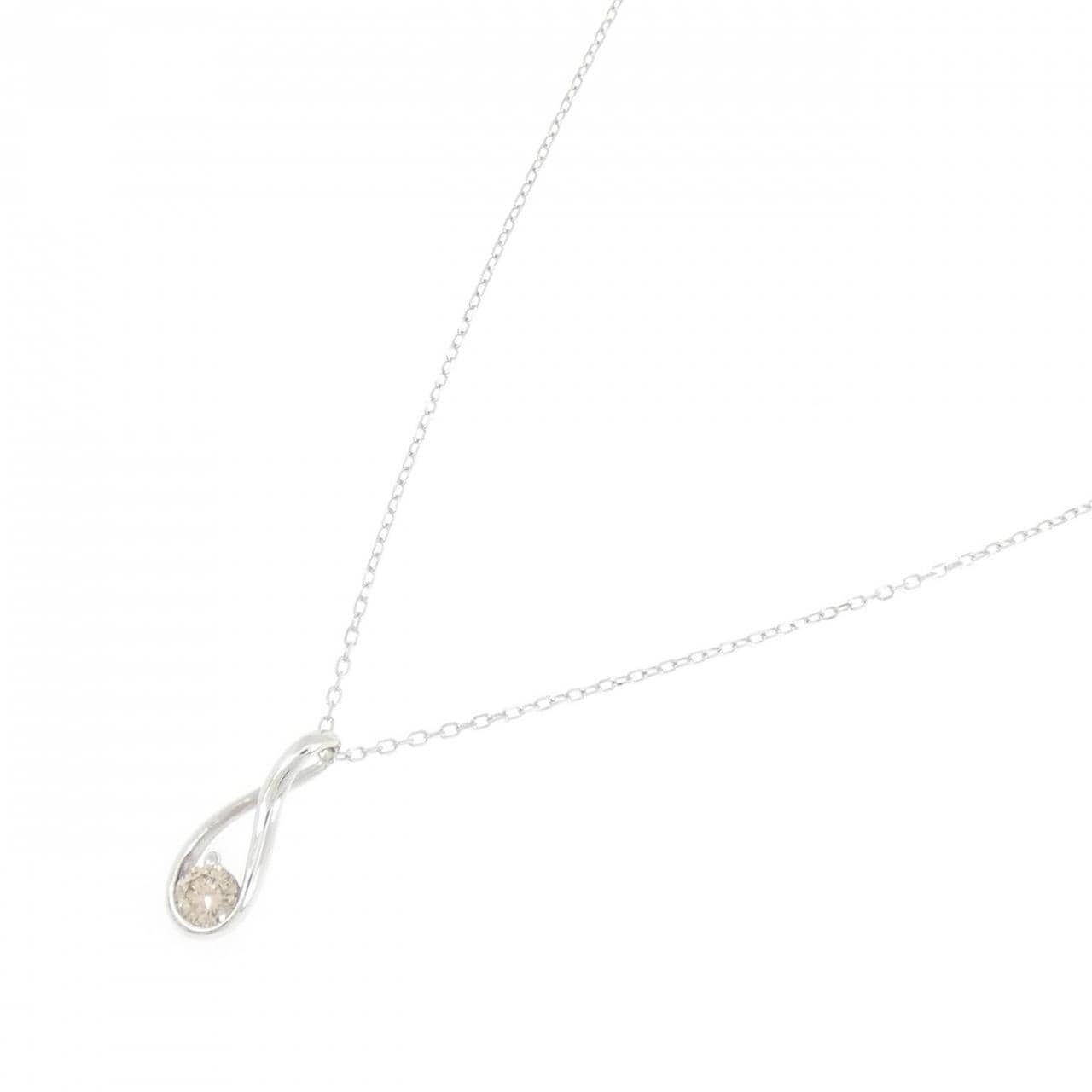 K18WG ダイヤモンド ネックレス 0.2CT