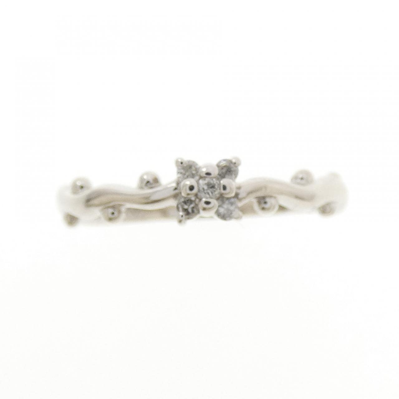 PT900 フラワー ダイヤモンド リング 0.05CT