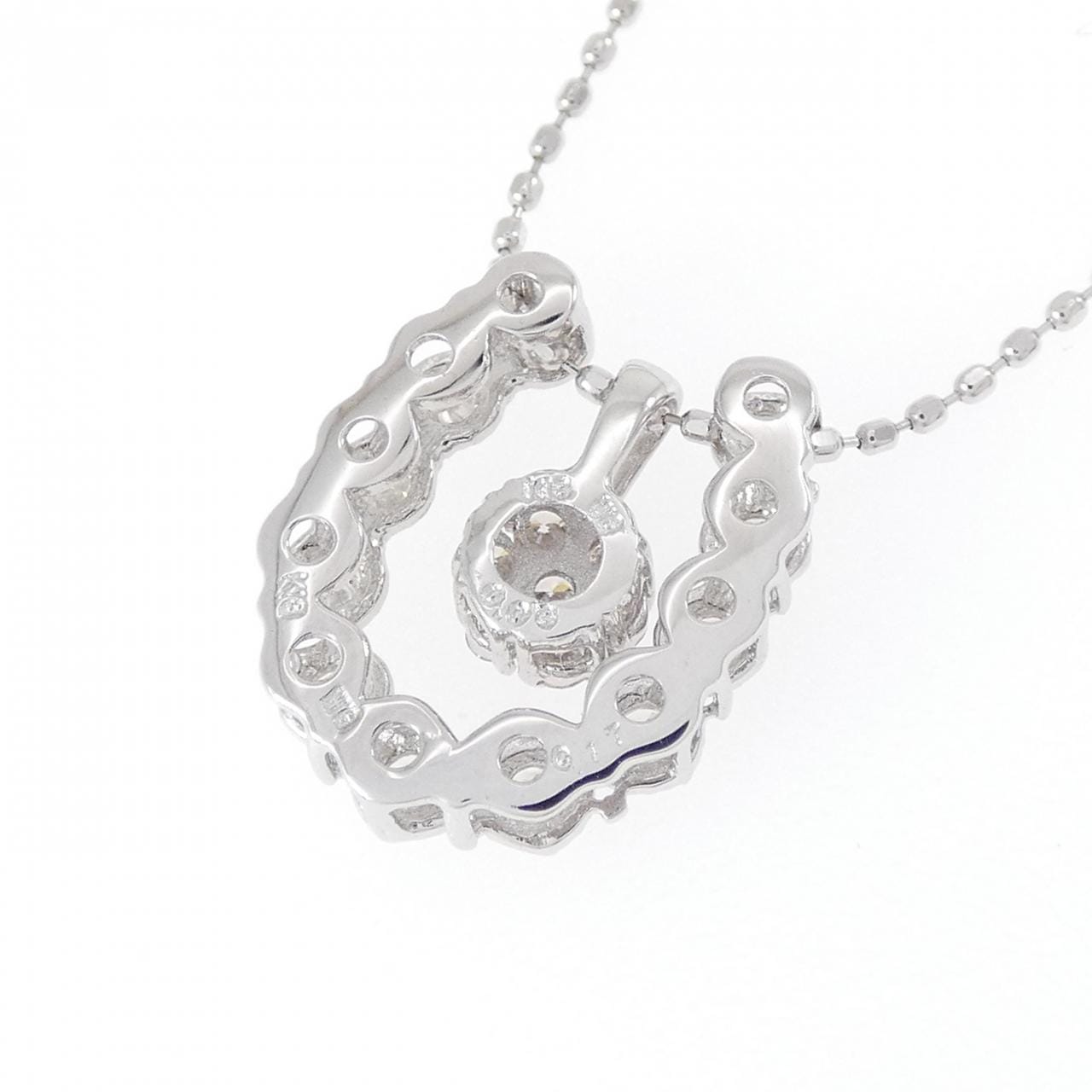 K18WG 2WAY ダイヤモンド ネックレス 0.08CT