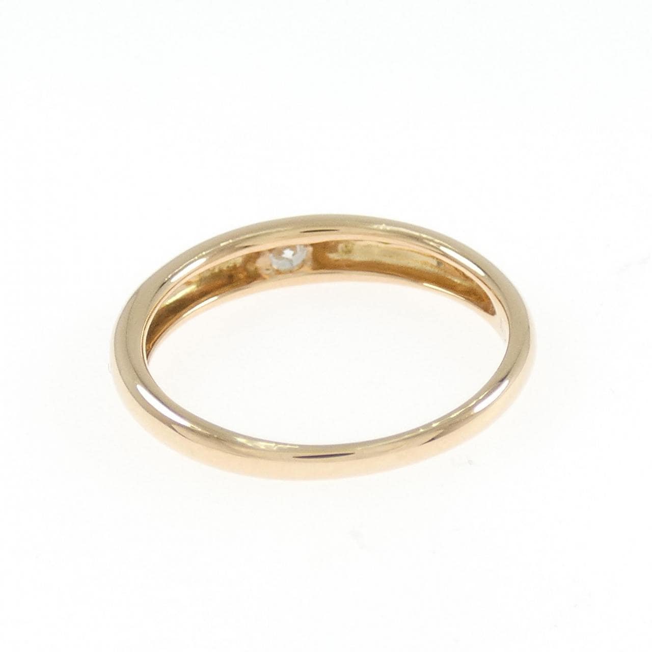 K18PG solitaire Diamond ring 0.10CT