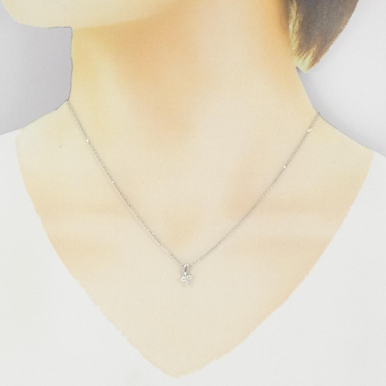 K10WG ダイヤモンド ネックレス 0.13CT