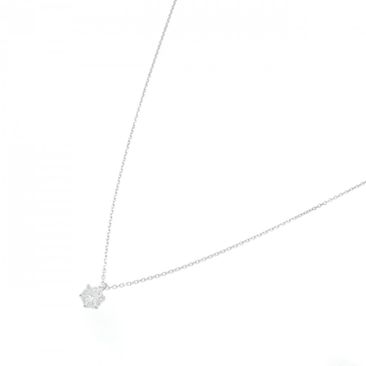 PT900/PT850 ソリティア ダイヤモンド ネックレス 0.376CT