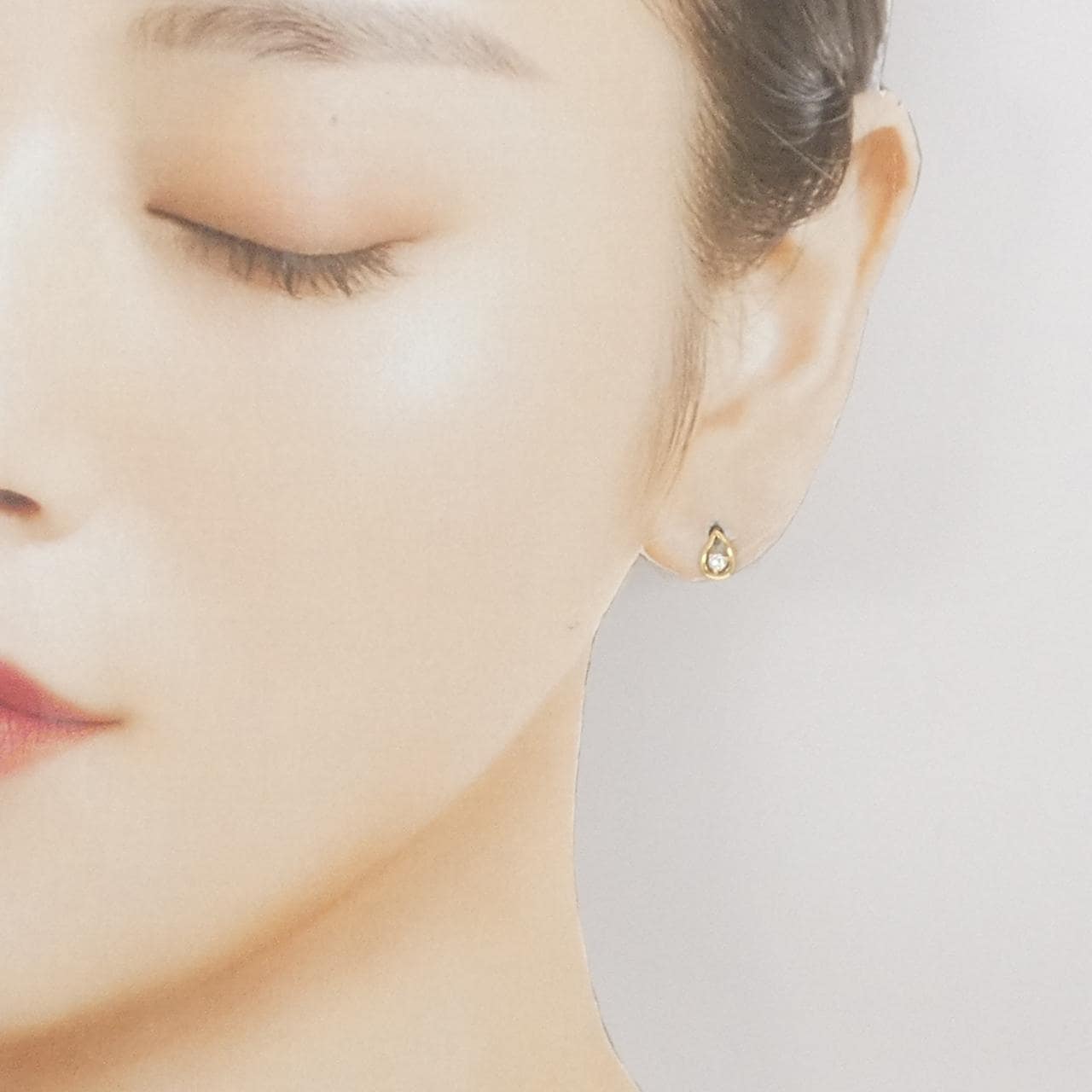 【リメイク】K18YG ダイヤモンド ピアス 0.10CT