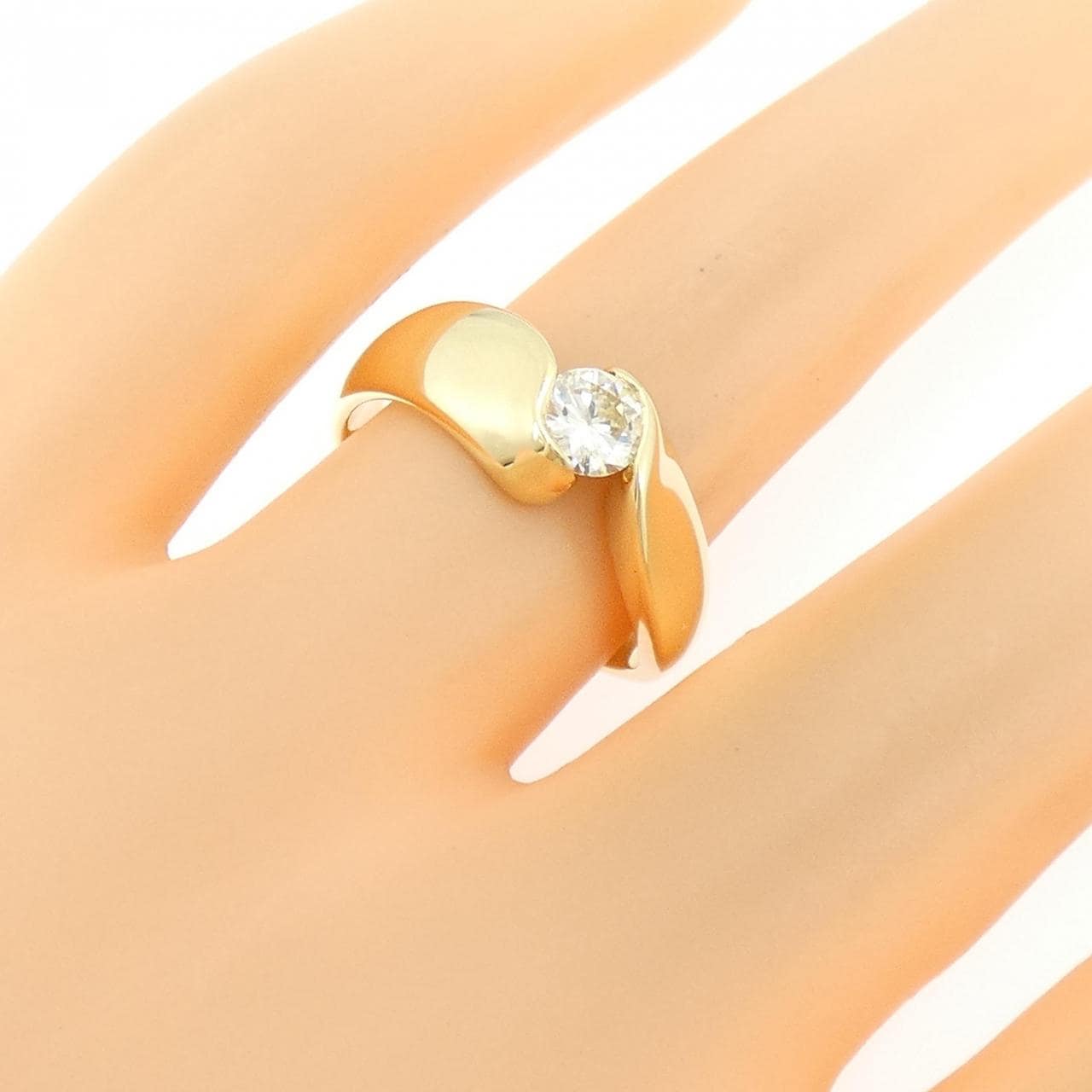 K18YG ダイヤモンド リング 0.35CT