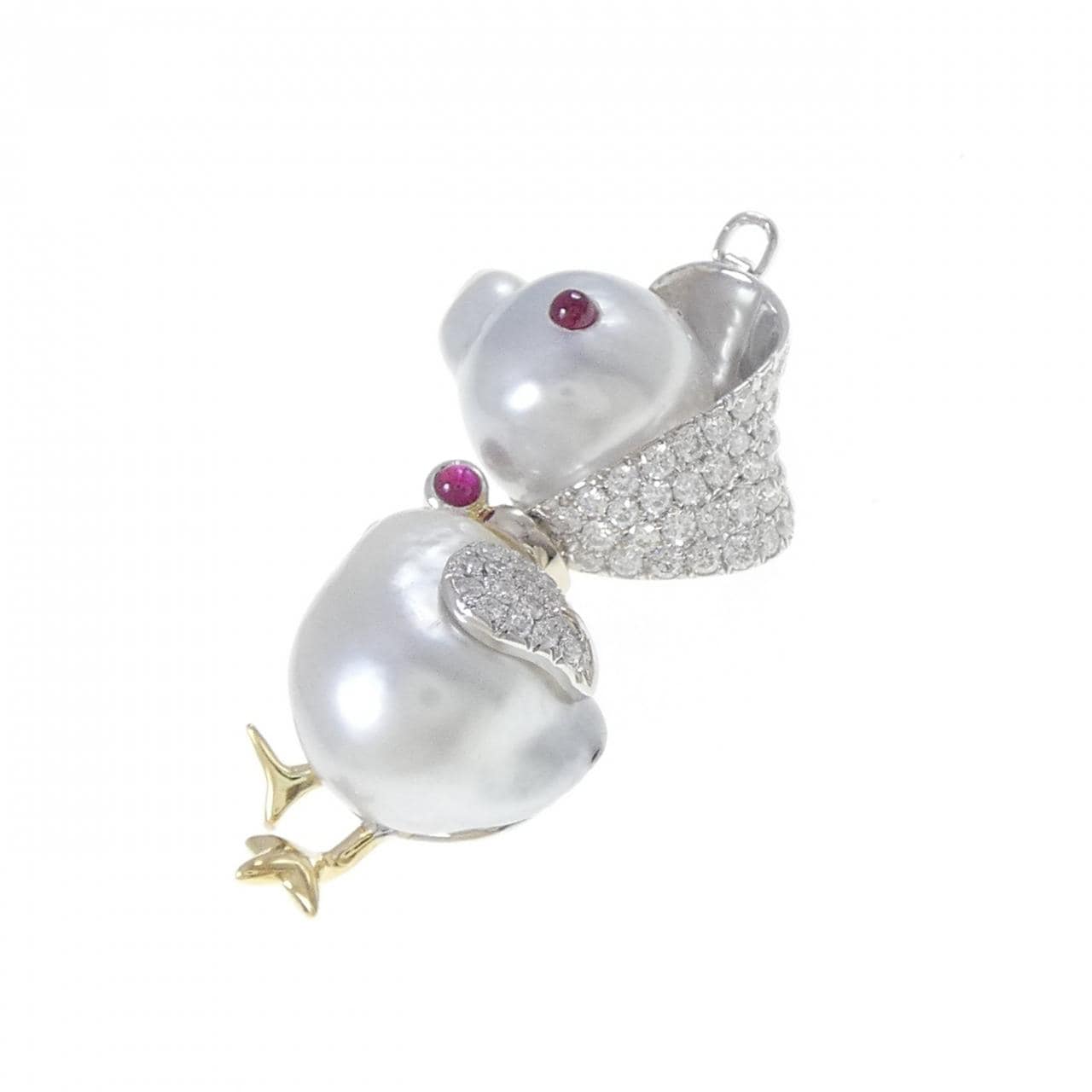 750WG/750YG カラーストーン ペンダント