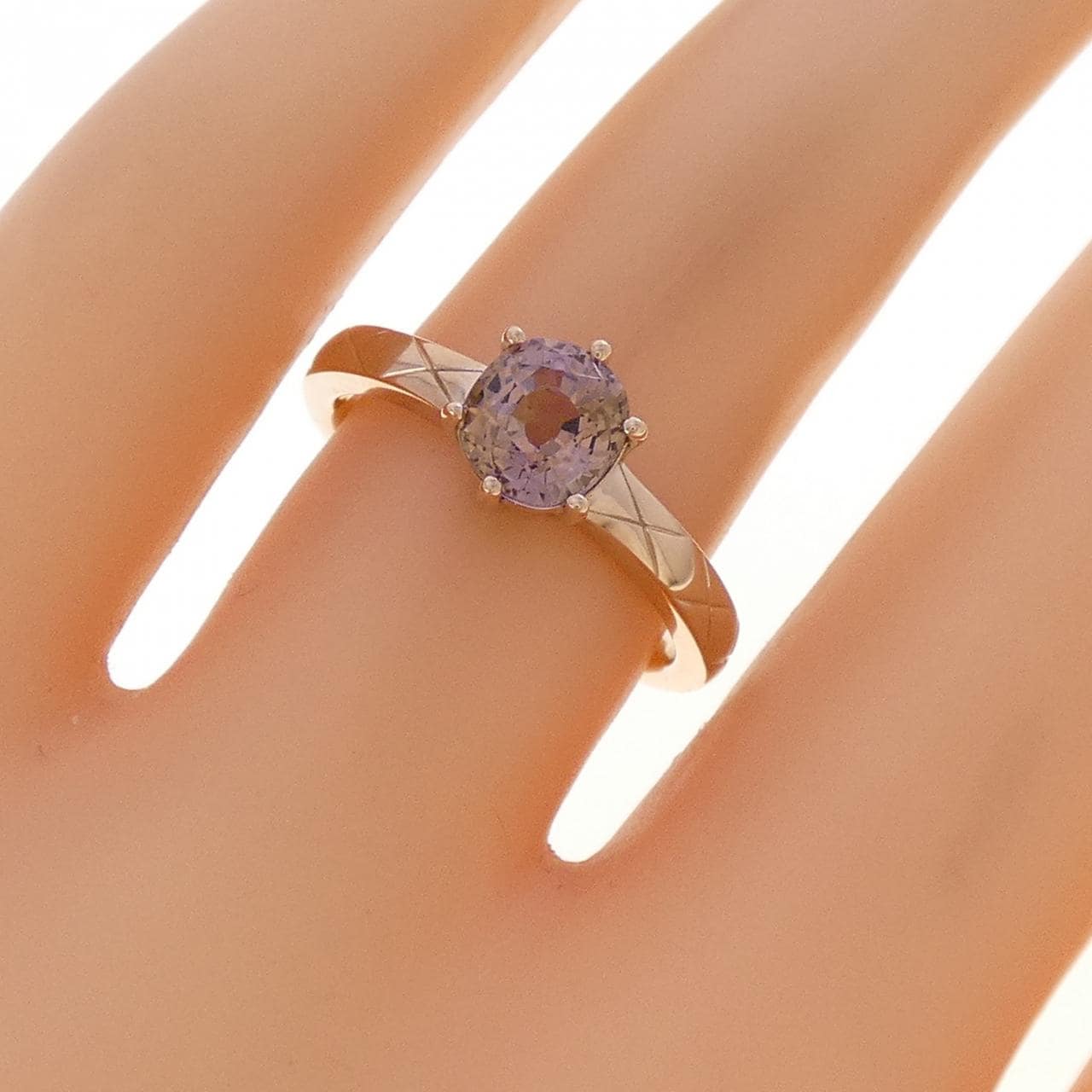 K18PG ゾイサイト リング 1.04CT