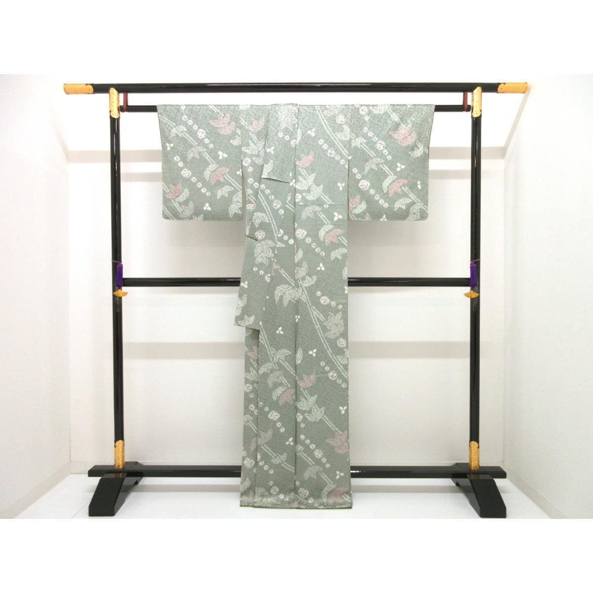 【未使用品】小紋　絞り加工　裄丈Ｓ寸