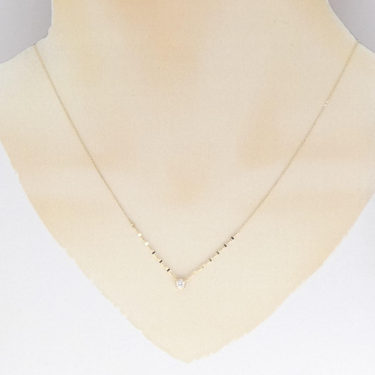 K18YG ダイヤモンド ネックレス 0.13CT