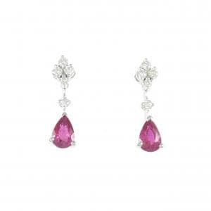 750WG ルビー ピアス