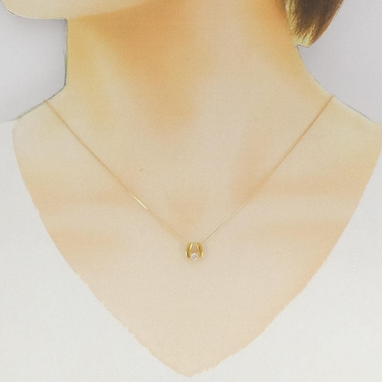 ジーエスティービー ダイヤモンド ネックレス 0.12CT