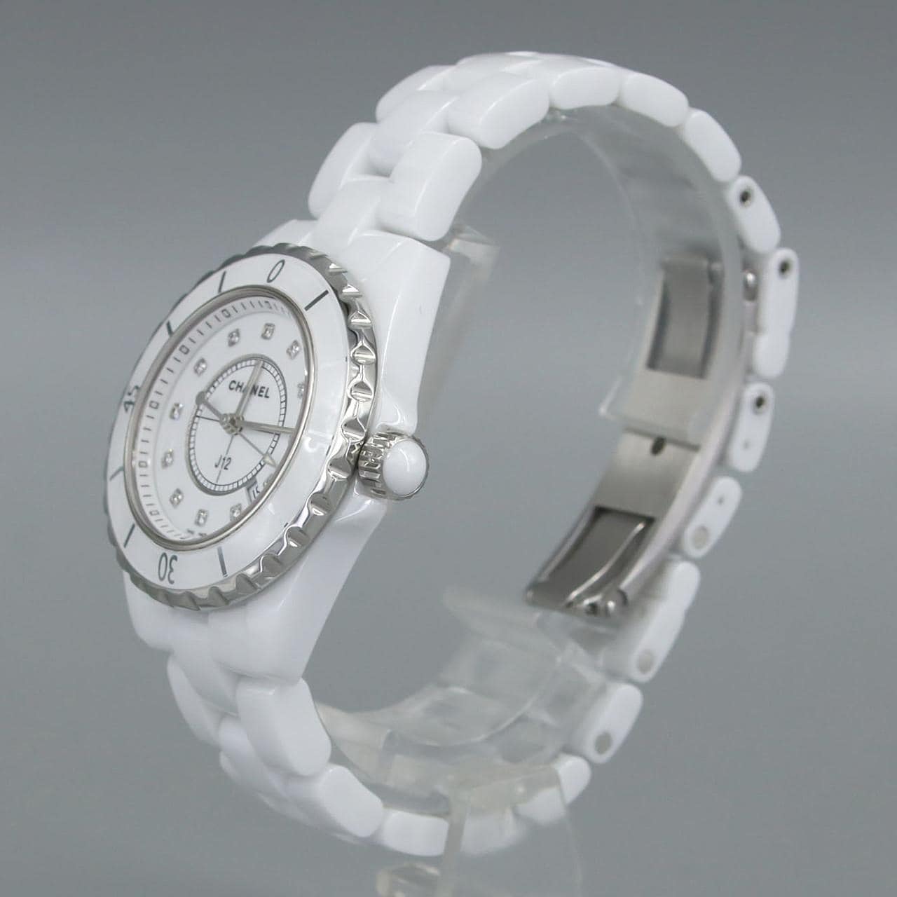 シャネル J12 33mmセラミック･12P H1628 セラミック クォーツ