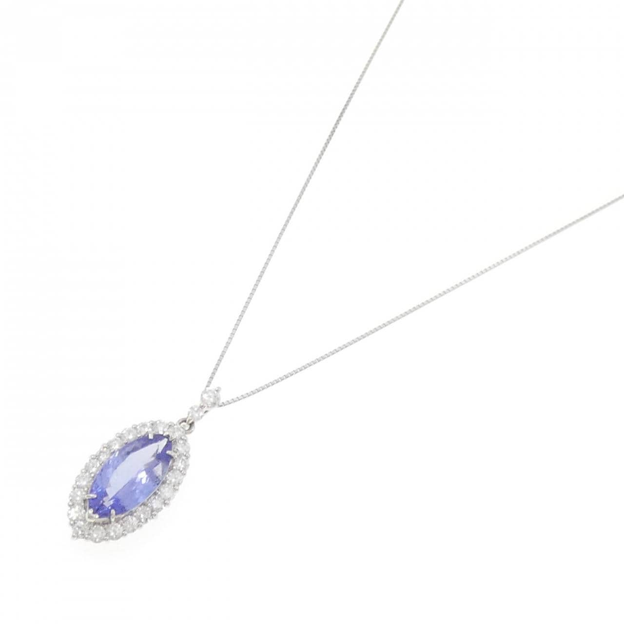 PT900/PT850 タンザナイト ネックレス 3.60CT