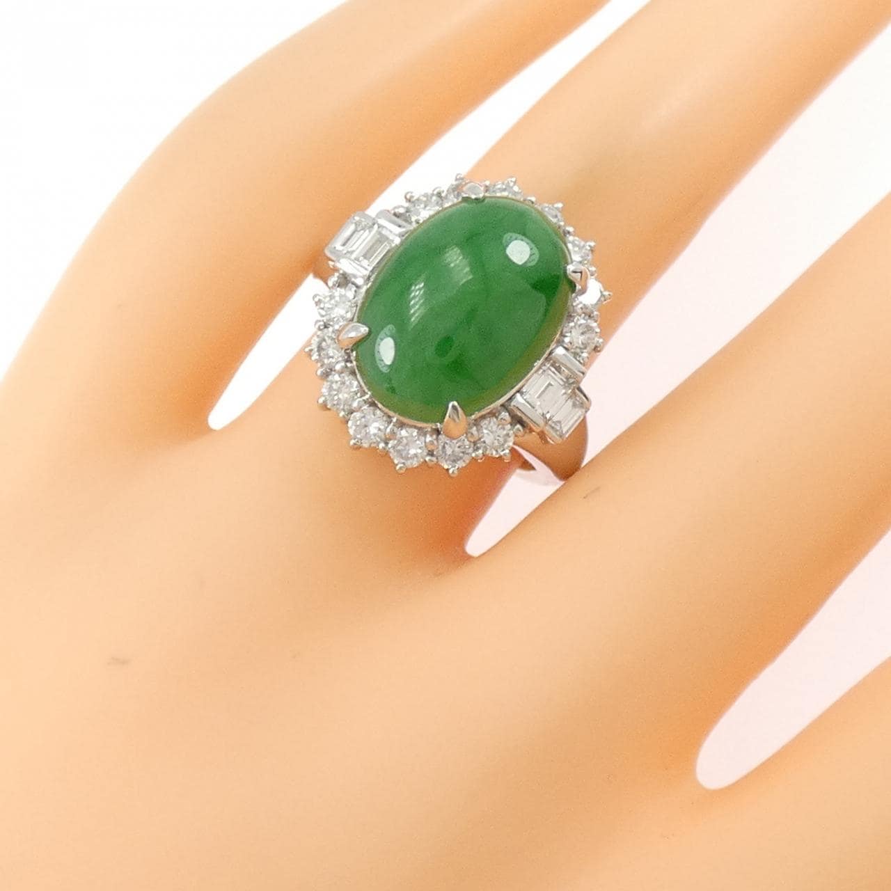 PT900 ヒスイ リング 7.90CT
