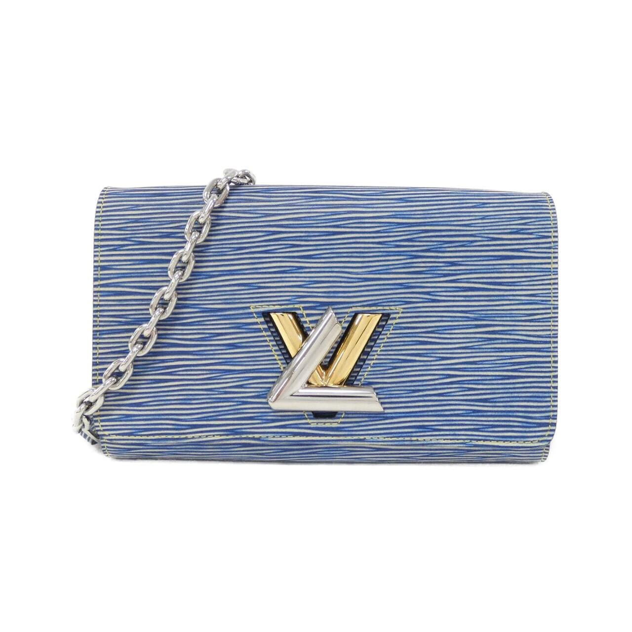 LOUIS VUITTON Epi Denim Portefeuille Twist Chain M61036 Chain Wallet