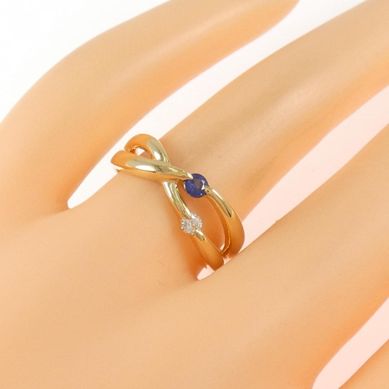 K18YG サファイヤ リング