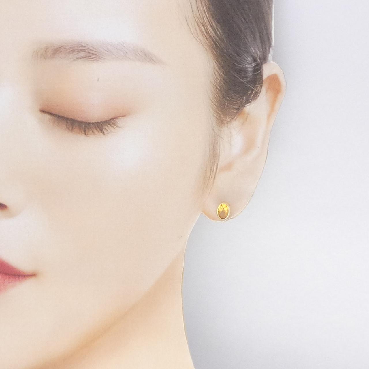 K18YG シトリン ピアス
