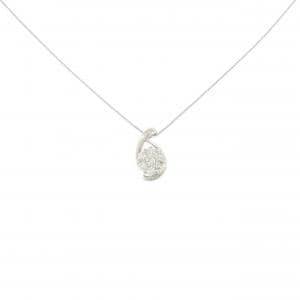 PT900/PT850 フラワー ダイヤモンド ネックレス 0.20CT