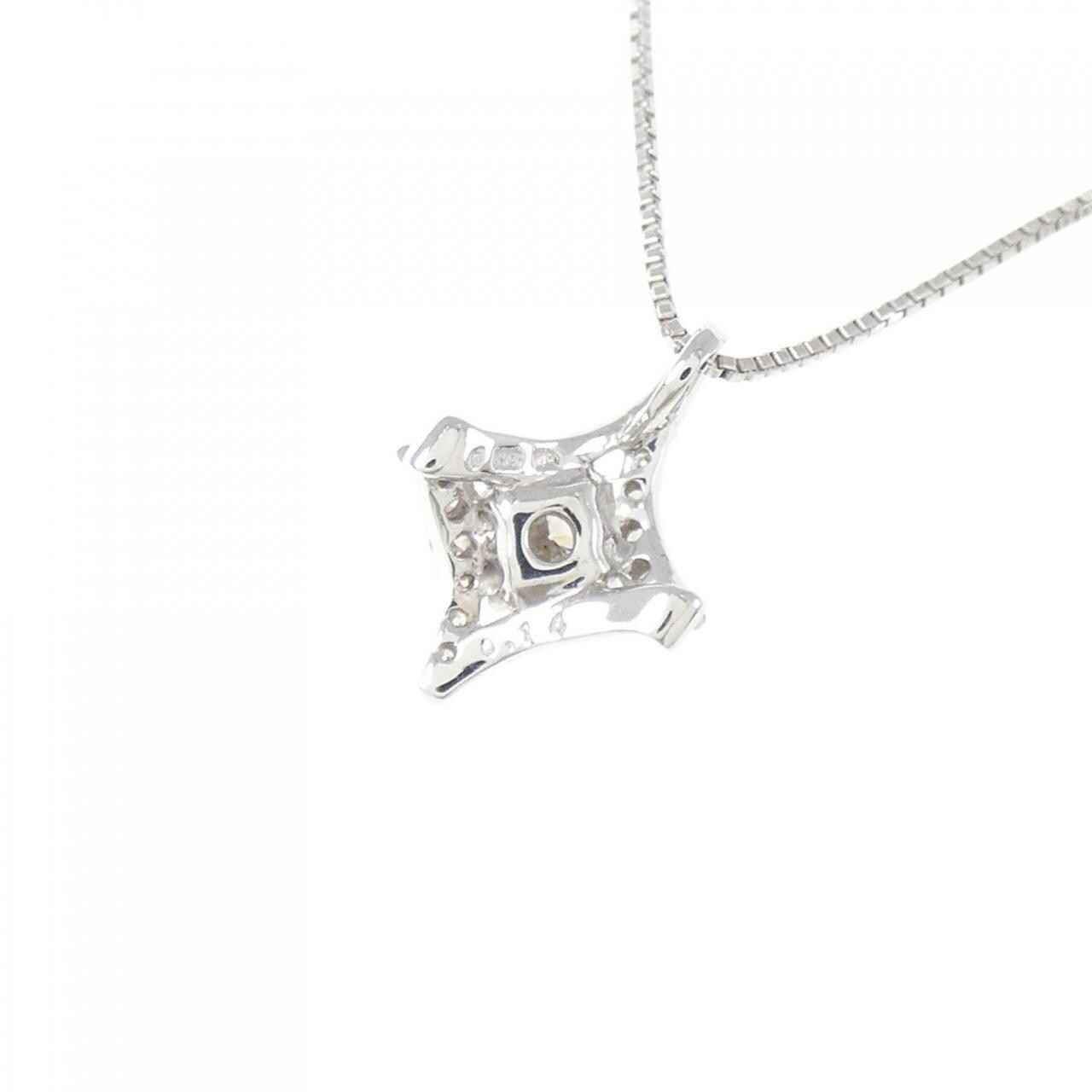 K18WG ダイヤモンド ネックレス 0.14CT