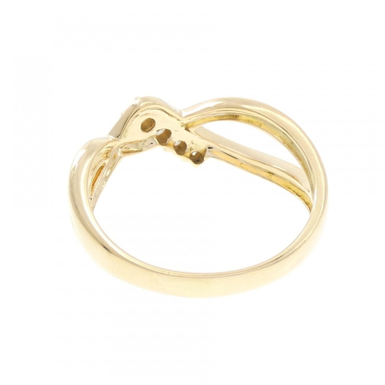 18KYG ダイヤモンド リング 0.15CT