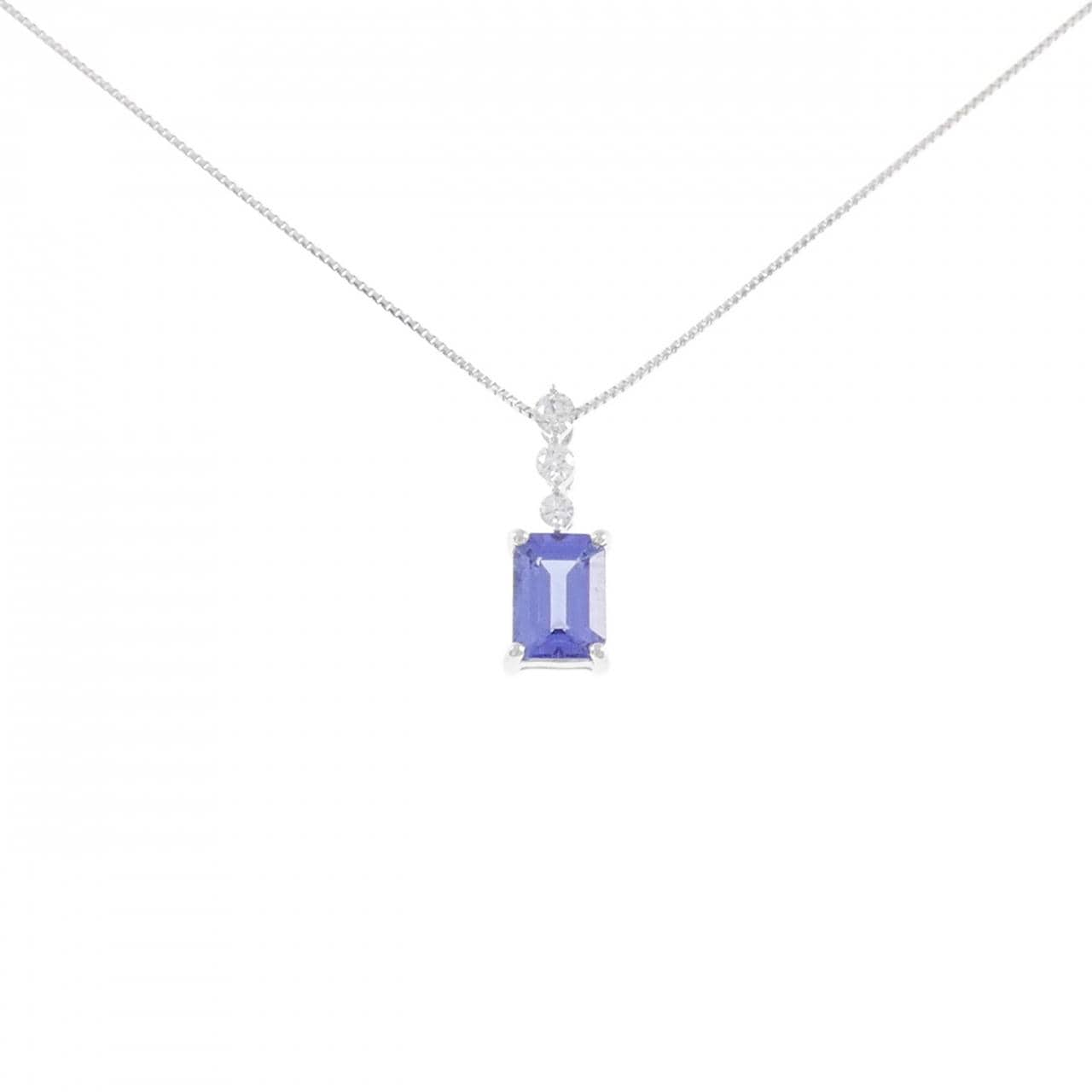 K18WG Tanzanite necklace 0.80CT