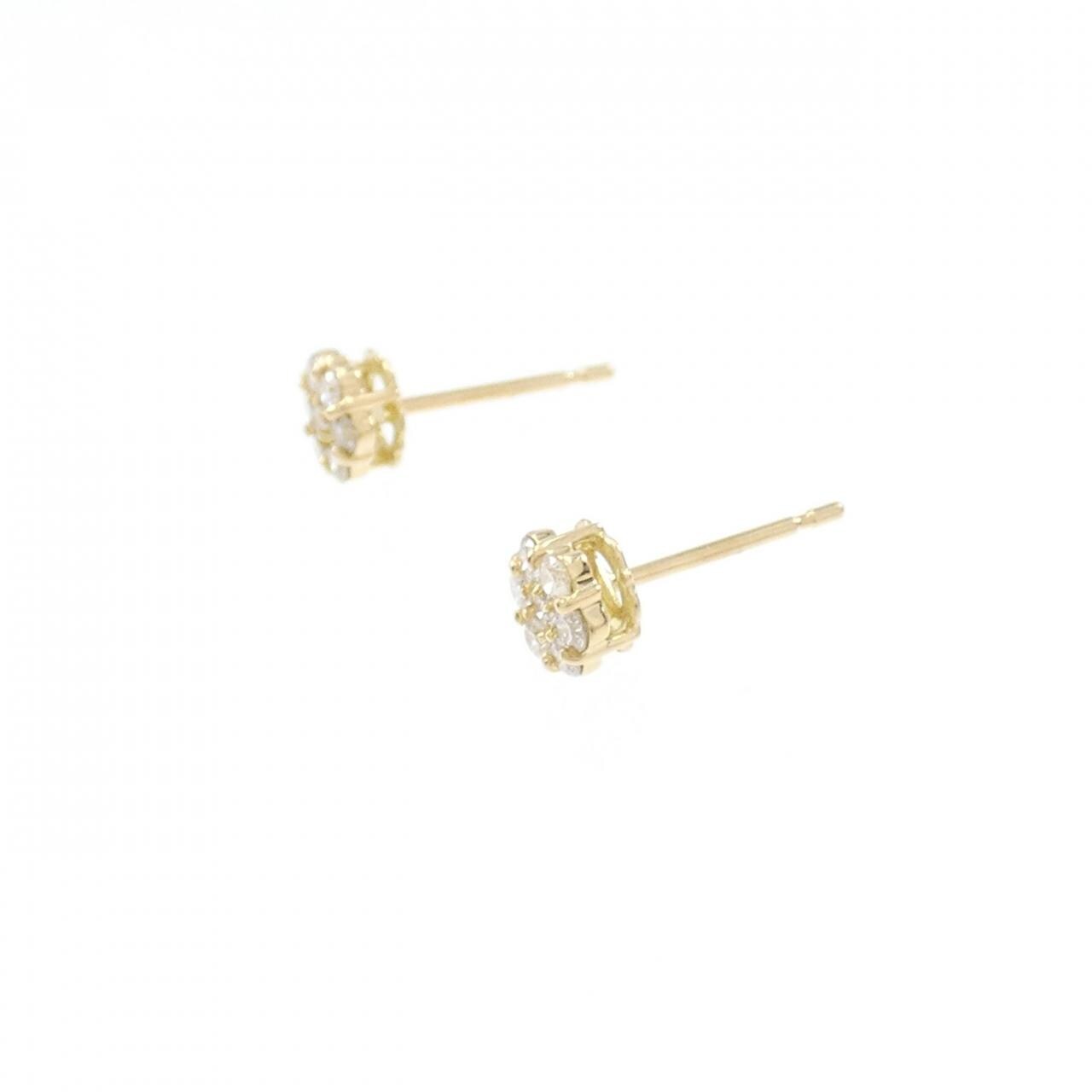 【新品】K18YG ダイヤモンド ピアス 0.20CT