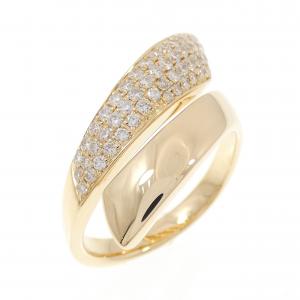 750YG パヴェ ダイヤモンド リング 0.60CT