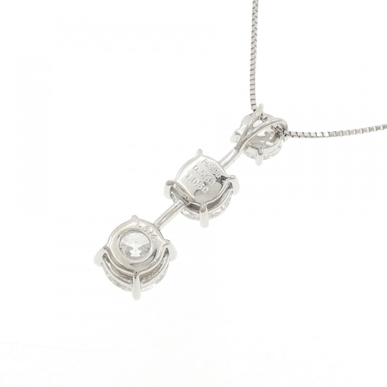 PT900/PT850 ダイヤモンド ネックレス 3.117CT F-G SI2-I1 VG-GOOD