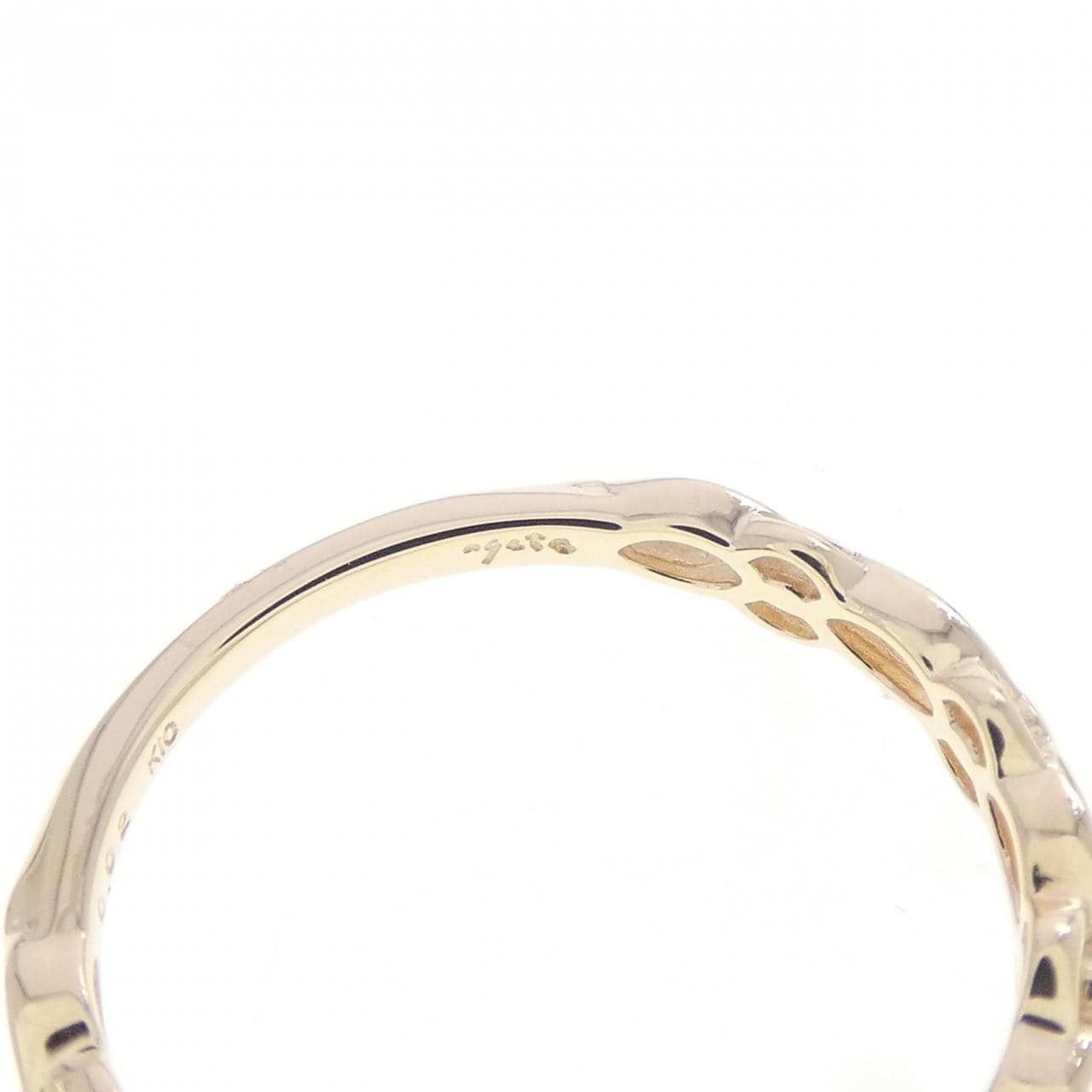 アガット ダイヤモンド ピンキーリング 0.02CT