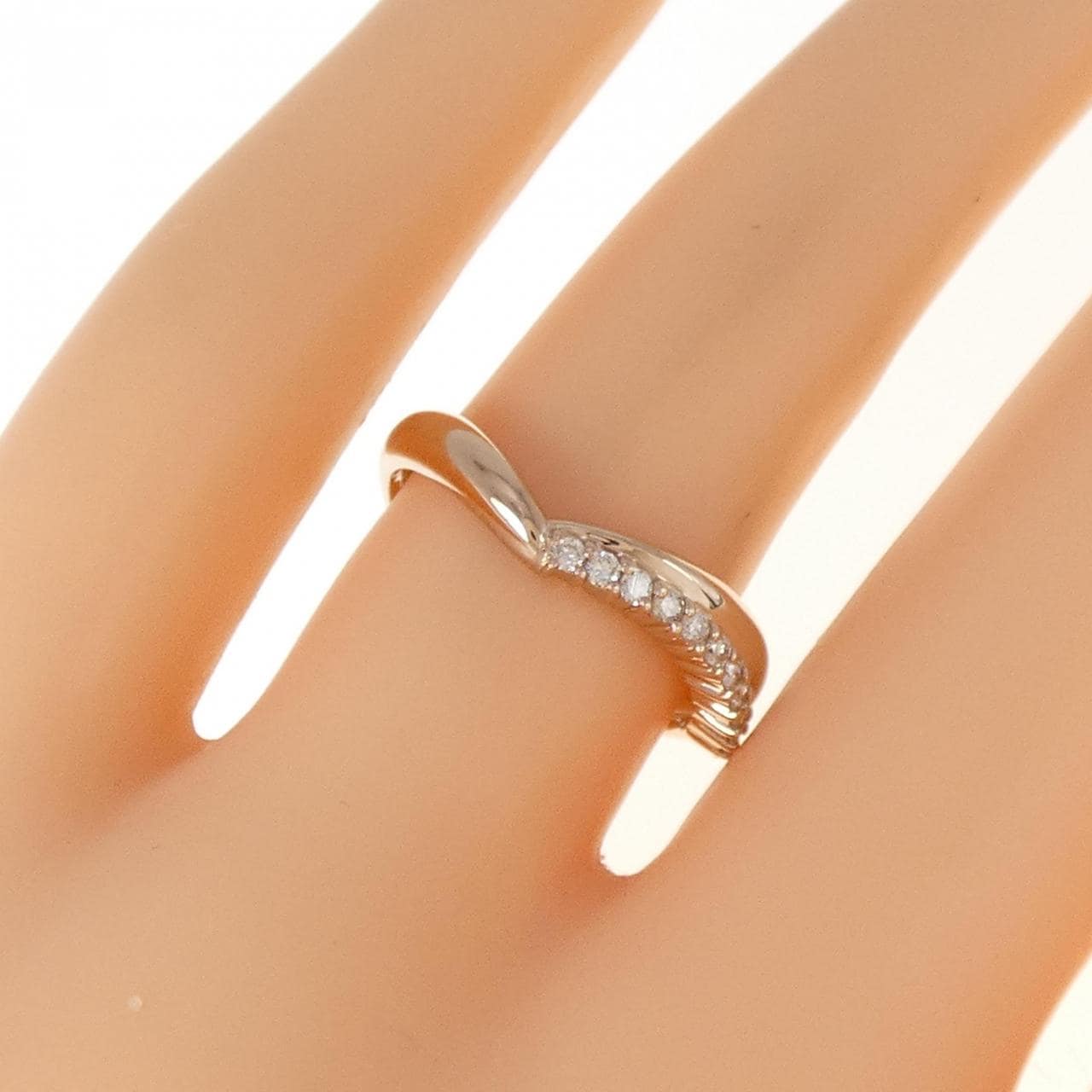 K18PG ダイヤモンド リング 0.18CT