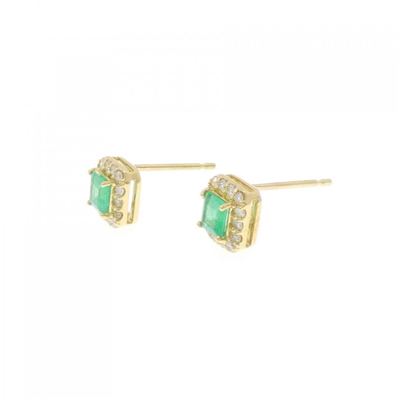 [新品] K18YG 祖母綠耳環 0.33CT