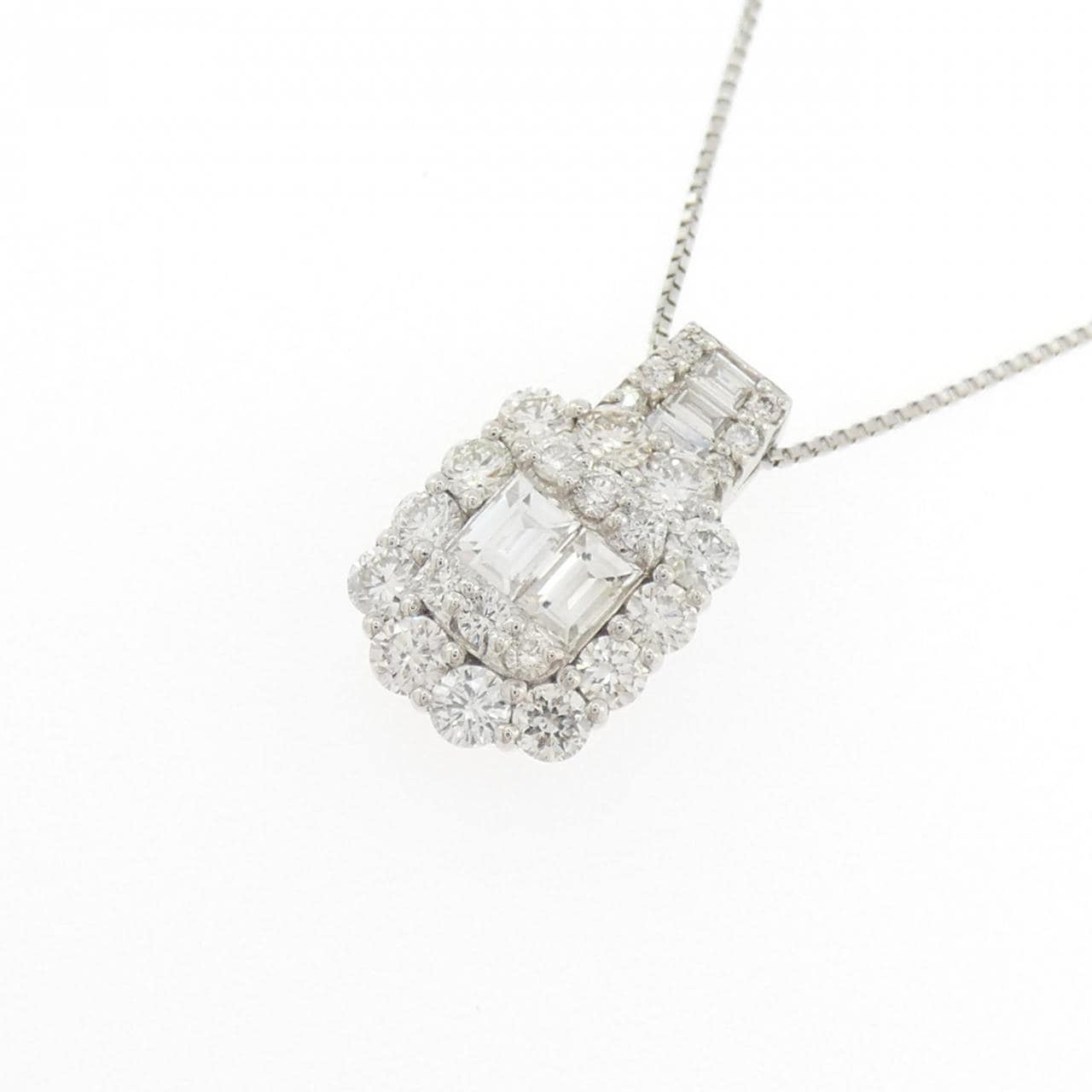 【新品】PT900/PT850 ダイヤモンド ネックレス 0.85CT