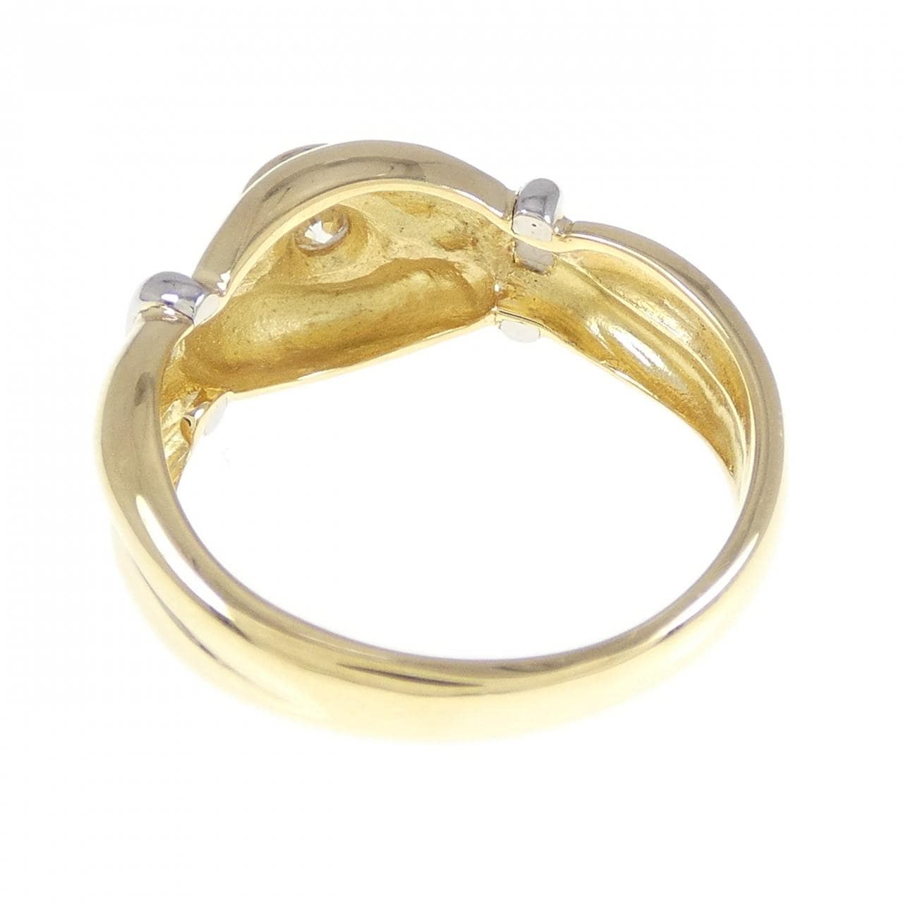 K18YG/PT900 ダイヤモンド リング 0.17CT