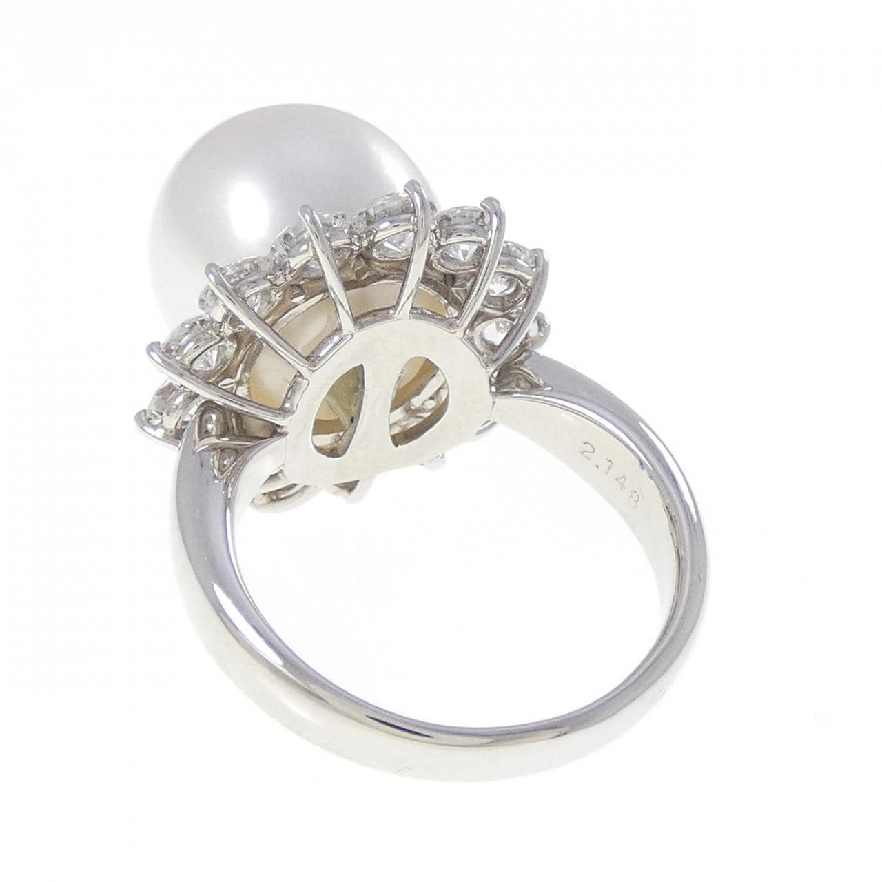 PT900 白蝶パール リング 13.7mm