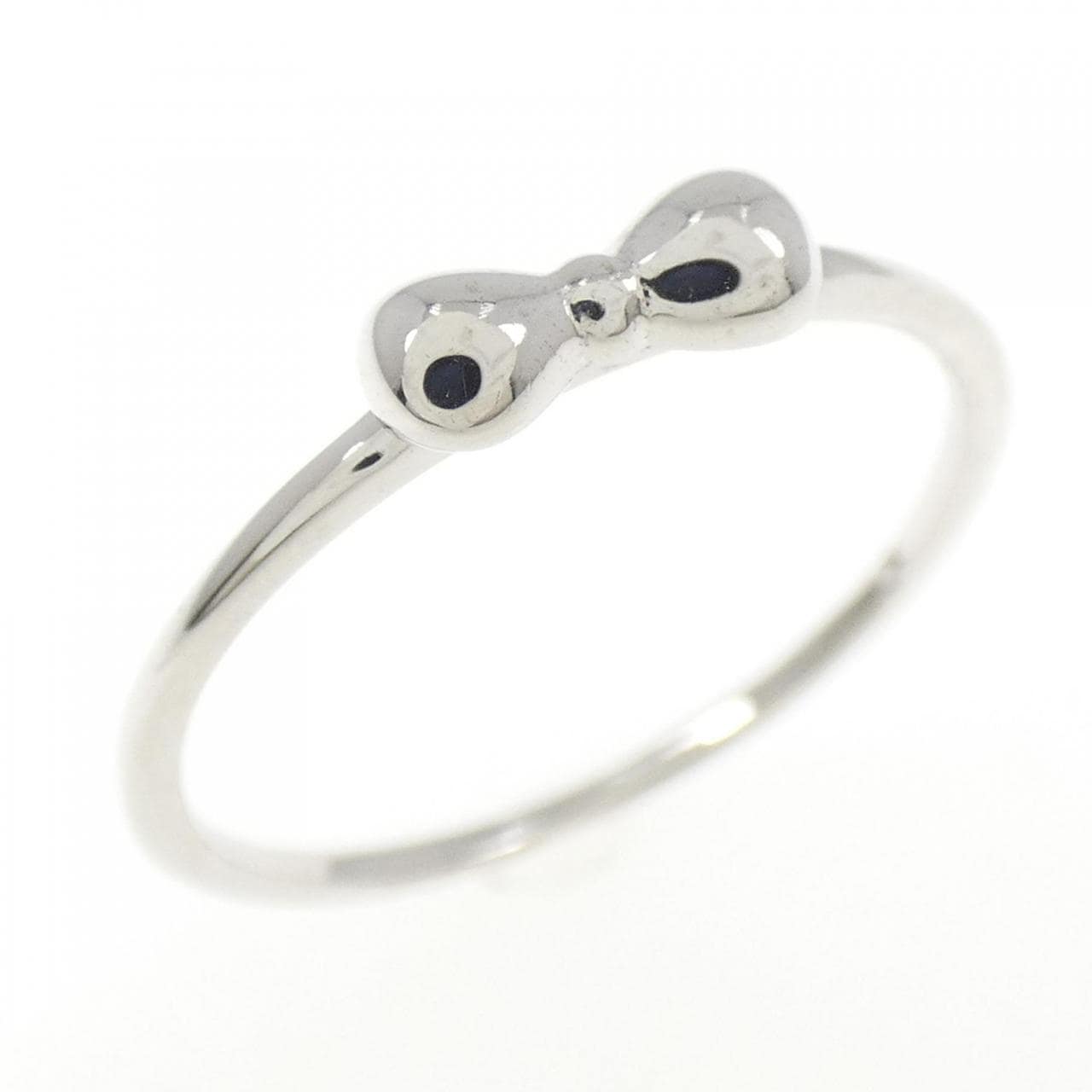 K18WG蝴蝶结戒指