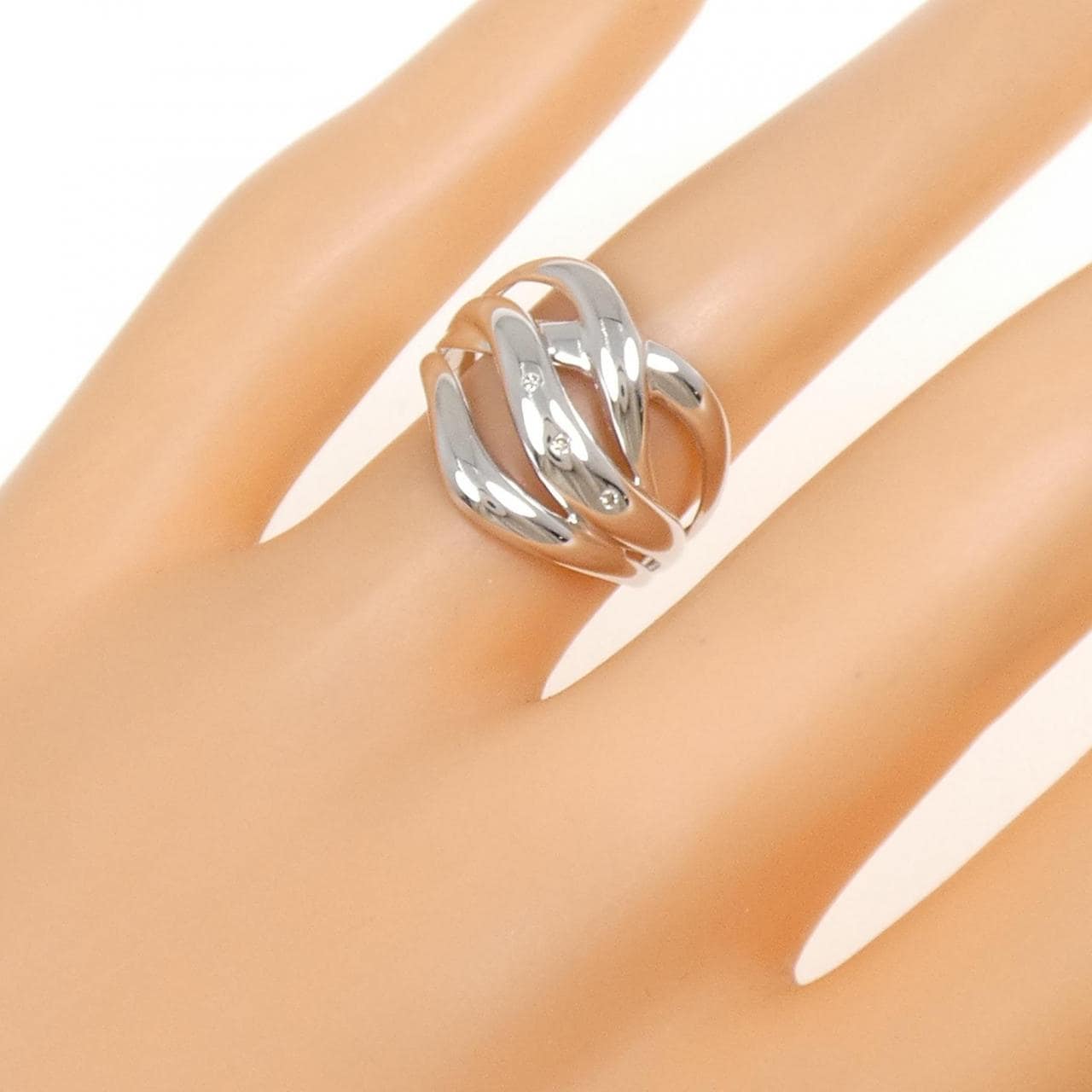 K10WG ダイヤモンド リング 0.02CT