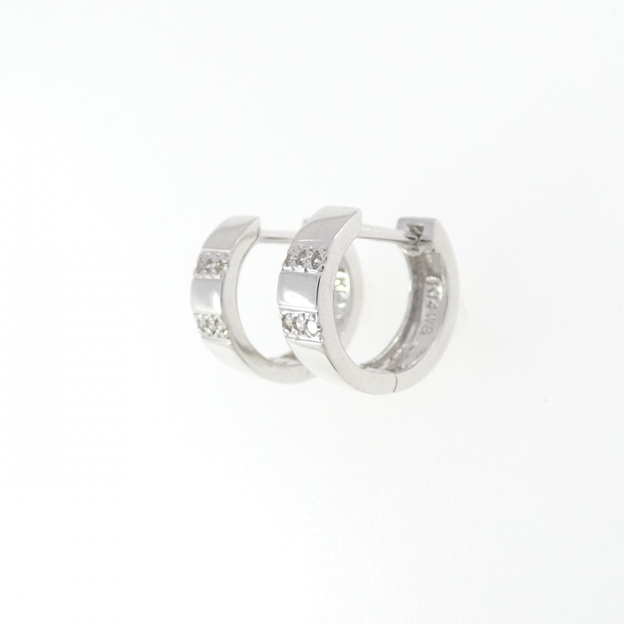 K14WG ダイヤモンド ピアス