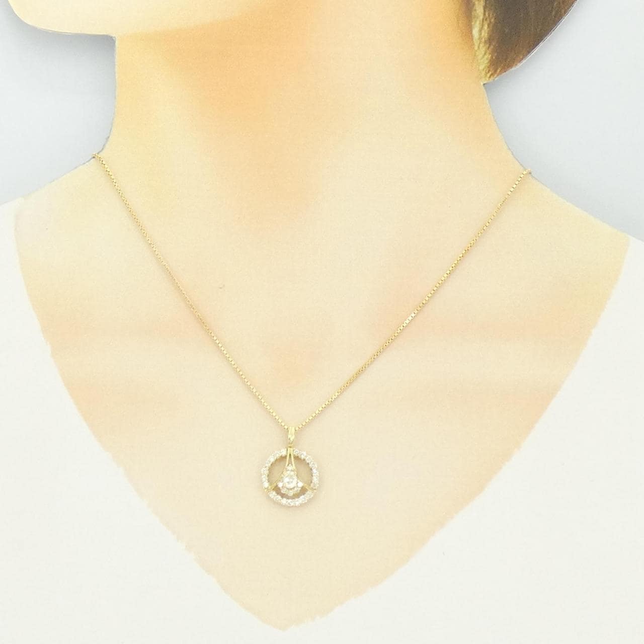 K18YG ダイヤモンド ネックレス 0.30CT