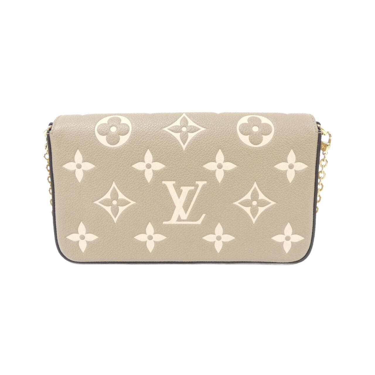 LOUIS VUITTON Bicolor Monogram Empreinte Pochette Felicie M82610 Shoulder Bag